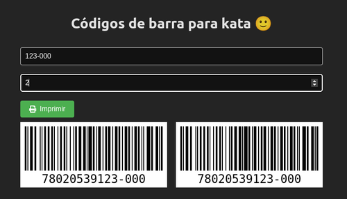 Generador de códigos de barra SKU